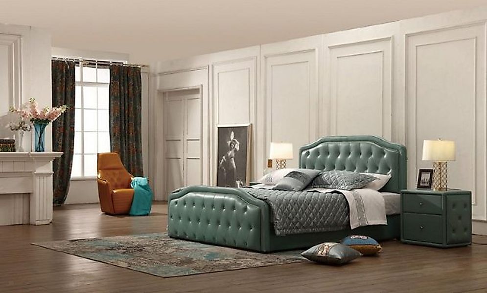 Xlmoebel Bett Großes Luxus-Doppelbett mit modernem Design und Chesterfield- günstig online kaufen