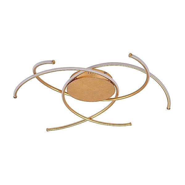 Lindby LED Deckenleuchte Yareli 9639530 Dimmbar Modern in Gold Messing aus günstig online kaufen