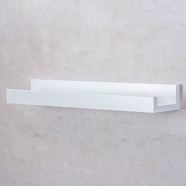 Levandeo® Bilderleiste, Bilderleiste L40cm Weiß MDF günstig online kaufen