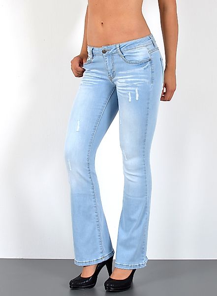 ESRA Bootcut-Jeans Damen Schlagjeans mit weitem günstig online kaufen