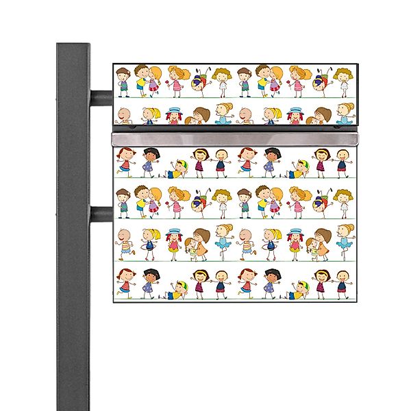 Banjado Standbriefkasten Anthrazit 45x120x16.5cm Groß Inkl. Montagematerial günstig online kaufen