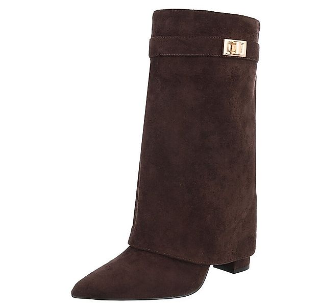 Ital-Design Modische Stiefeletten mit hohem Schaft für Damen High-Heel-Stie günstig online kaufen