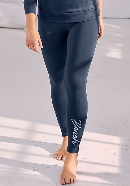 Bench. Loungewear Leggings mit glitzernder Logostickerei auf dem Bein günstig online kaufen