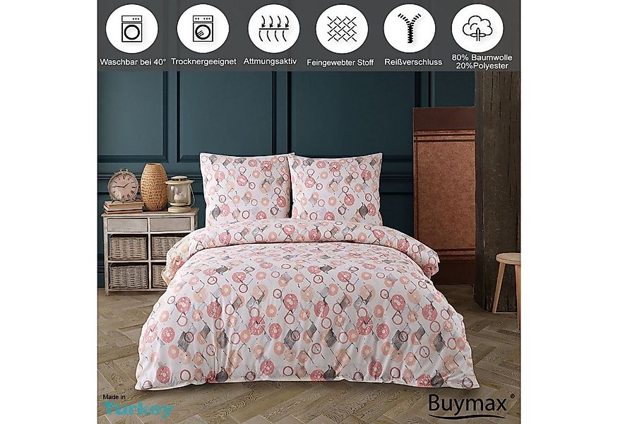 Buymax Bettwäsche Ariadne, Baumwollmischung, 4 teilig, Bettbezug-Set 135x20 günstig online kaufen