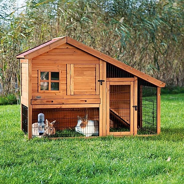 TRIXIE Kleintierstall natura Kaninchenstall mit Freilaufgehege günstig online kaufen