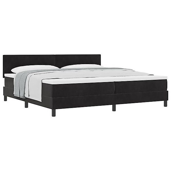 vidaXL Bett Boxspringbett mit Matratze Schwarz 200x200 cm Samt (1-tlg) günstig online kaufen