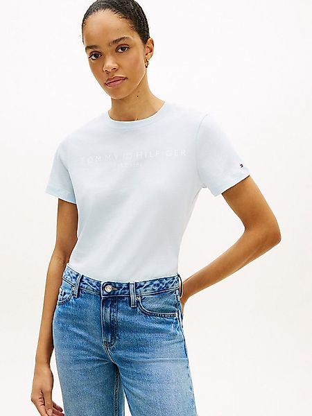 Tommy Hilfiger Kurzarmshirt REG CORP LOGO C-NK SS Baumwolle günstig online kaufen