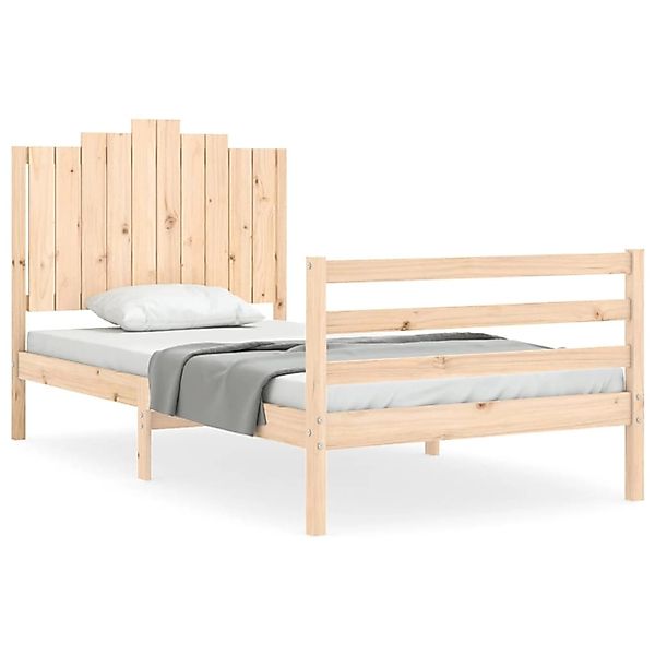 vidaXL Massivholzbett mit Kopfteil 100x200 cm1937533 günstig online kaufen