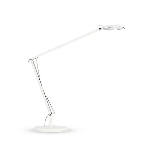 LED-Schreibtischlampe Birdie 930 Fuß rund, weiß günstig online kaufen