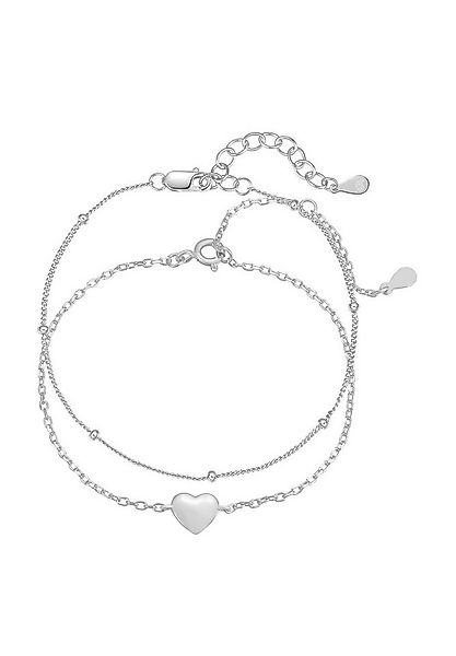 Hey Happiness Silberarmband Set Eleganz, Doppeltes Armband-Set für Damen, 2 günstig online kaufen