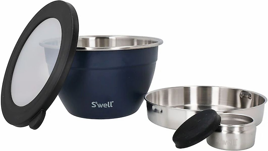 S'well Salatschüssel »S'well Calacatta Gold Salad Bowl Kit, 1.9L«, 3 tlg., günstig online kaufen