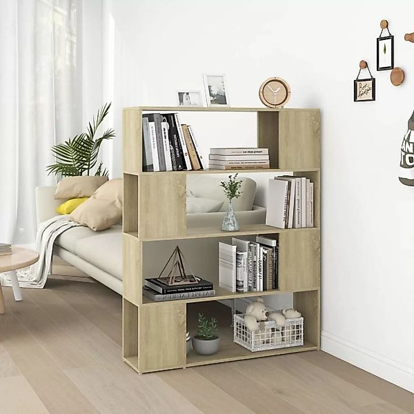 Bücherregal Raumteiler Sonoma-eiche 100x24x124 Cm günstig online kaufen