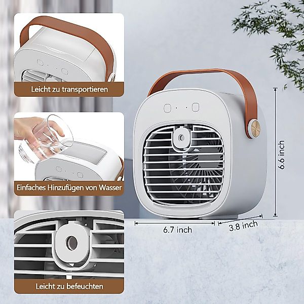 ZEUOPQ Ventilatorkombigerät Tischventilator USB Luftbefeuchter Klimagerät günstig online kaufen