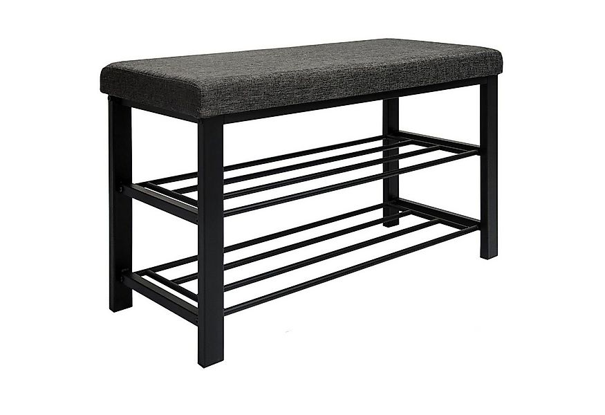 DuneDesign Schuhregal 81 x 32 x 46 cm Schuhbank mit Ablagen & Sitzfläche - günstig online kaufen