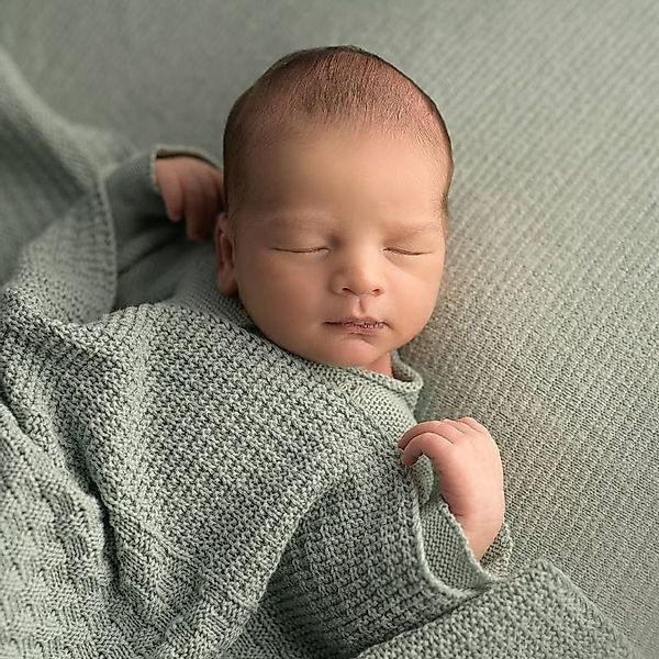 Babydecke Quadratische Strick-Babydecke Kuscheldecke aus Baumwolle, günstig online kaufen