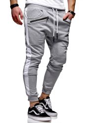 behype Sweathose "TRACK-ZIP" im Slim-Fit-Schnitt günstig online kaufen