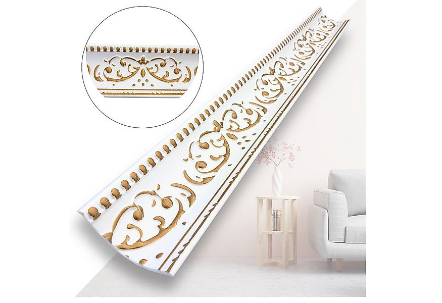 IKHEMalarka Deckenleiste Stuckleisten aus XPS Polystyrol – weiße Zierleiste günstig online kaufen