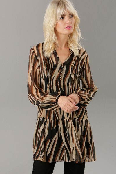 Aniston SELECTED Longtunika mit stoffbezogenen Knöpfen günstig online kaufen