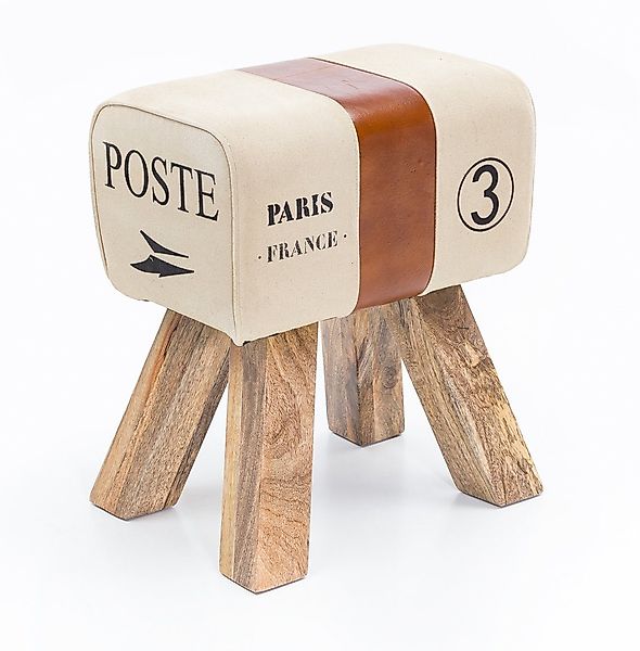 FINEBUY Sitzhocker SuVa6433_1 (Turnbock Canvas Stoff günstig online kaufen