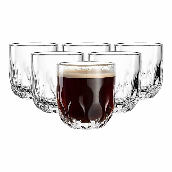 LEONARDO Latte-Macchiato-Glas "Kaffeegläser (3) Gocce 220 ml 6er Set transp günstig online kaufen