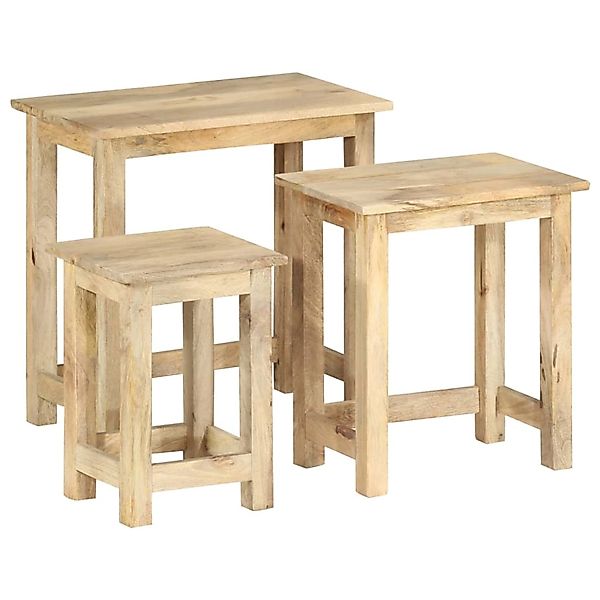 vidaXL Satztische 3 Stk. Massivholz Mango 287489 günstig online kaufen