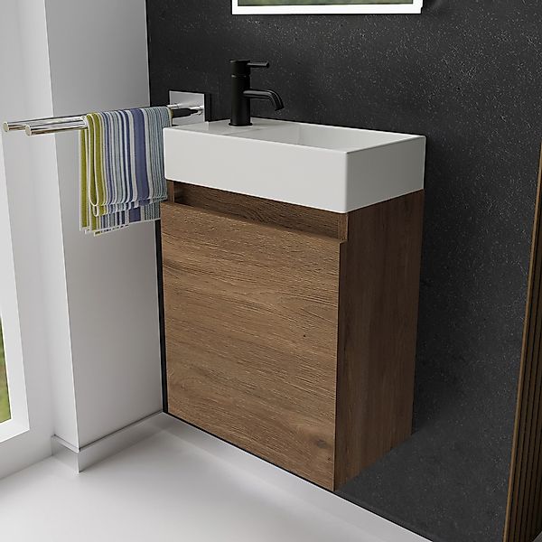Alpenberger Badmöbel-Set Gäste WC Waschbecken mit günstig online kaufen