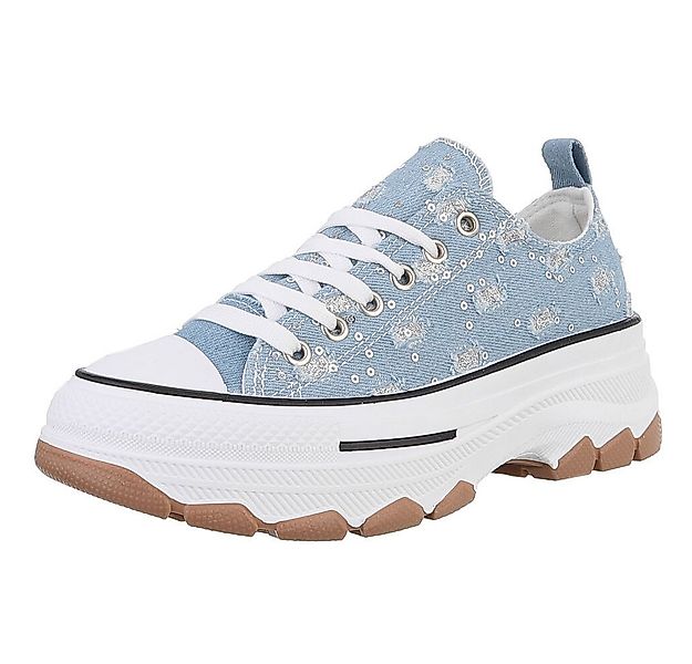 Ital-Design Damen Low-Top Freizeit Sneaker (88930408) Keilabsatz/Wedge Snea günstig online kaufen