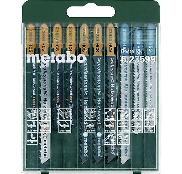 metabo Stichsägeblatt 10-teiliges Stichsägeblattsortiment 623599000 günstig online kaufen