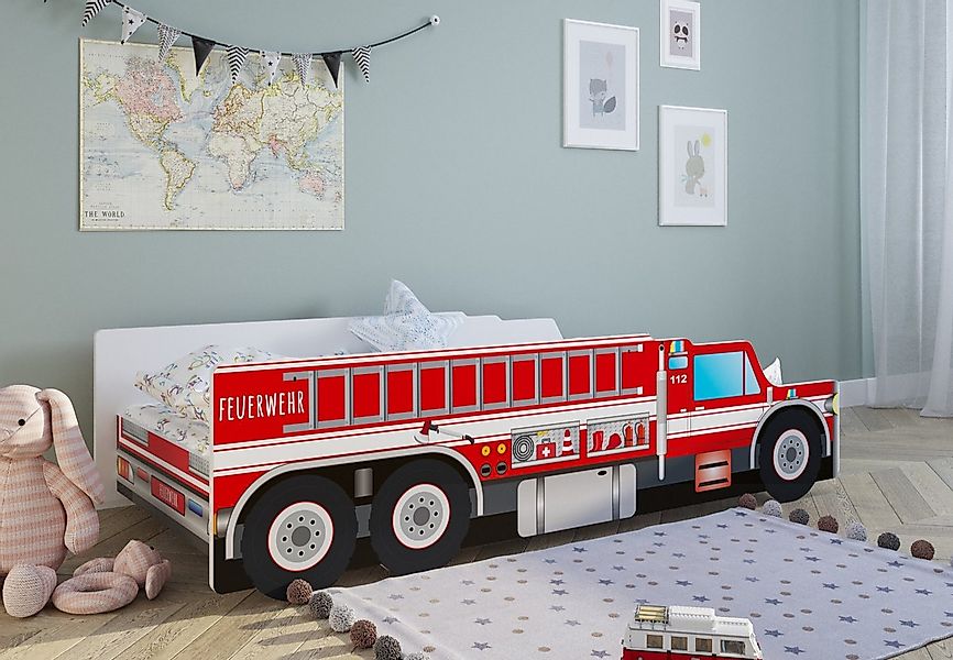 Kids Collective Autobett Kinderbett Jugendbett 70x140, 80x160 cm mit Rausfa günstig online kaufen