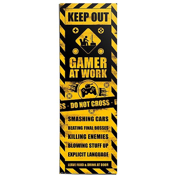 Reinders! Poster Gaming Caution günstig online kaufen