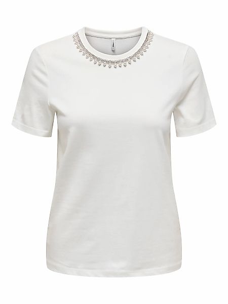 ONLY Kurzarmshirt "ONLJOLLY LIFE S/S REG PEARL TOP JRS" günstig online kaufen
