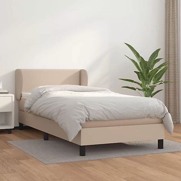 Vidaxl Boxspringbett Mit Matratze Cappuccino-braun 90x200cm Kunstleder günstig online kaufen