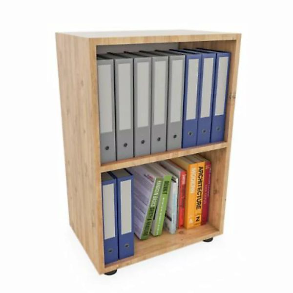 VCM Holz Büroregal Stand Regal Bücherregal Deko Bücher Standregal Bulas 2 F günstig online kaufen