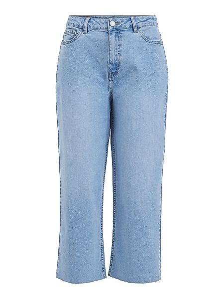 VILA Cropped Fit Wide Fit Jeans Damen Blau günstig online kaufen