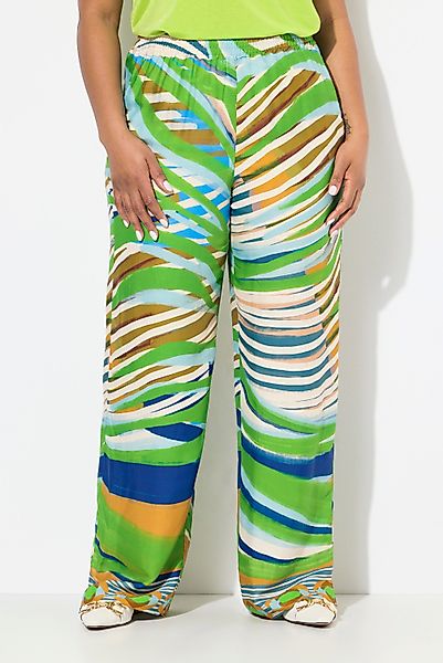 Ulla Popken Schlupfhose Satinhose grafischer Druck günstig online kaufen