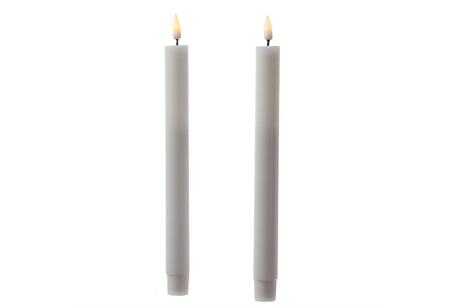 Deluxe Homeart LED-Kerze LED Stabkerzen Mia Tafelkerzen Echtwachs flackernd günstig online kaufen