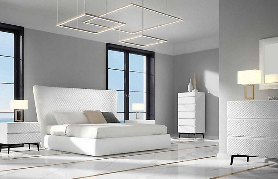 Xlmoebel Bett Neues Luxus-Doppelbett mit Holzrahmen und Kunstlederpolsterun günstig online kaufen