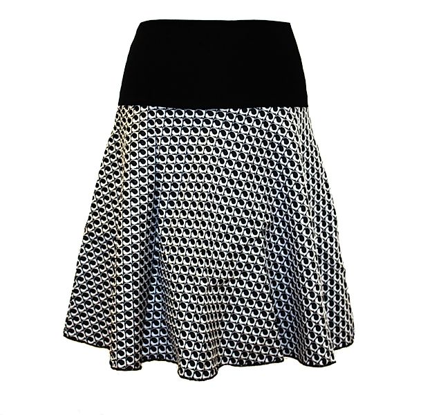 dunkle design A-Linien-Rock Bengalin Stretch 57cm günstig online kaufen