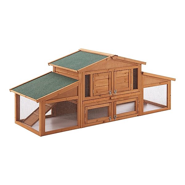 en.casa Kleintierkäfig, Schmitten Kaninchenstall 72x180x62cm 2-stöckig günstig online kaufen
