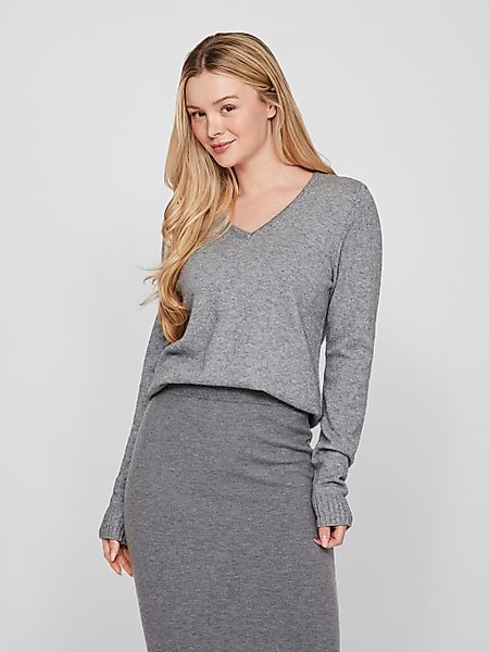 Vila Strickpullover Dünner Strickpullover Basic Stretch günstig online kaufen
