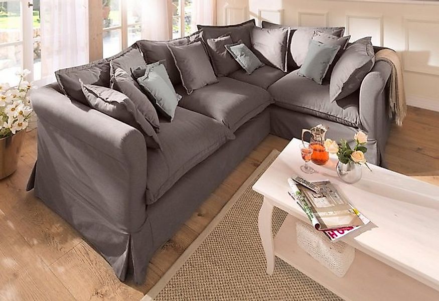 Home affaire Ecksofa "Luise L-Form", mit vielen losen Kissen und abnehmbare günstig online kaufen