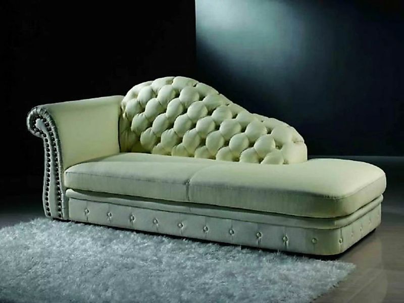 JVmoebel Chaiselongue Moderner weißer Chaiselongue-Sessel im Chesterfield-S günstig online kaufen