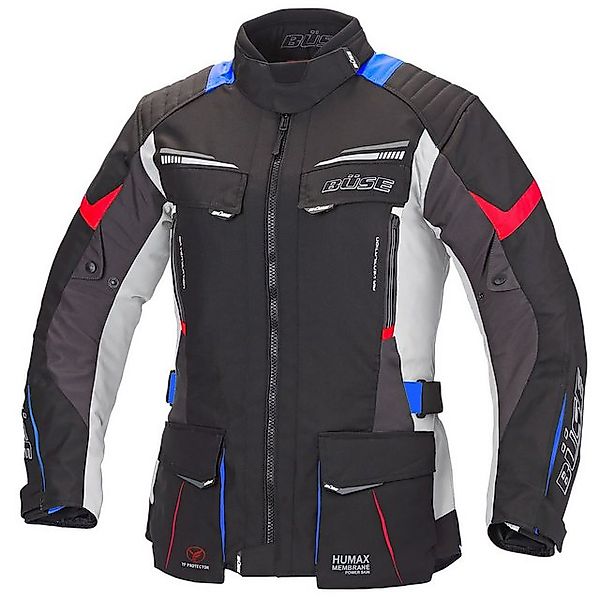 Büse Motorradjacke Büse LAGO PRO Textijacke grau / blau / rot Damen günstig online kaufen