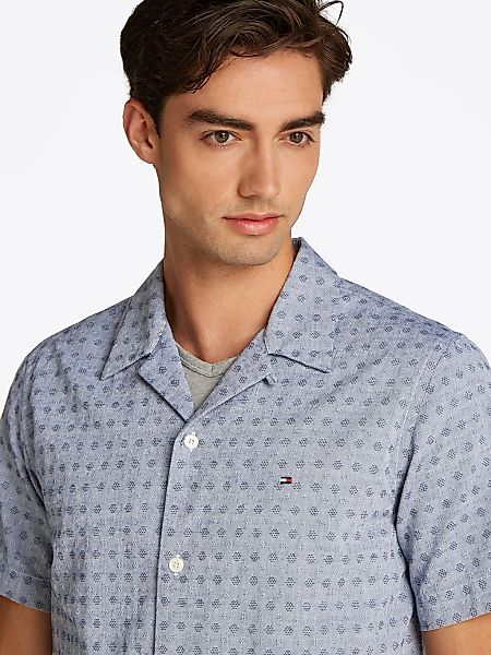 Tommy Hilfiger Kurzarmhemd COTTON LINEN DOBBY günstig online kaufen