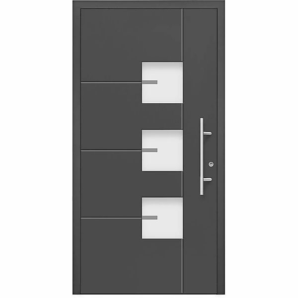 Aluminium-Haustür Moderno M330/P 110 x 210 cm Anthrazit Metallic Anschlag R günstig online kaufen