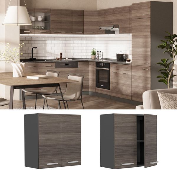 Vicco Hängeschrank R-Line, Edelgrau/Anthrazit, 60 cm günstig online kaufen