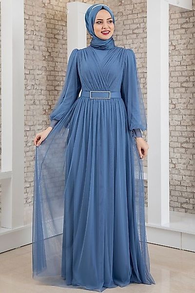 fashionshowcase Maxikleid Damen Kleid aus Tüll günstig online kaufen