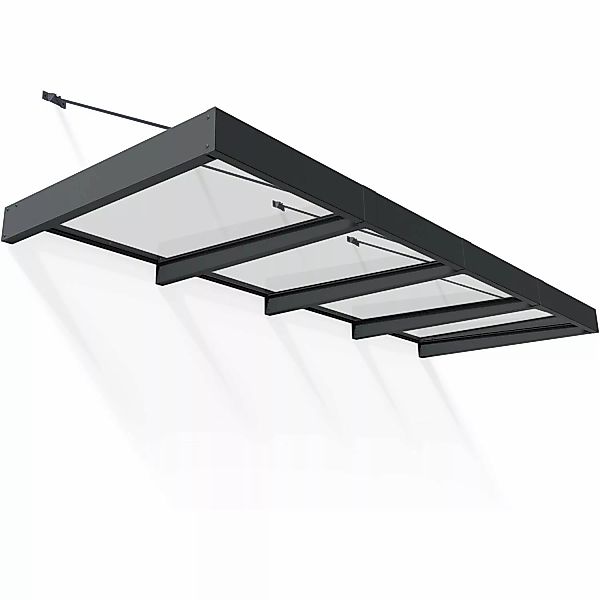 Palram - Canopia Vordach Sophia XL 3,8 m x 1,4 m Grau günstig online kaufen