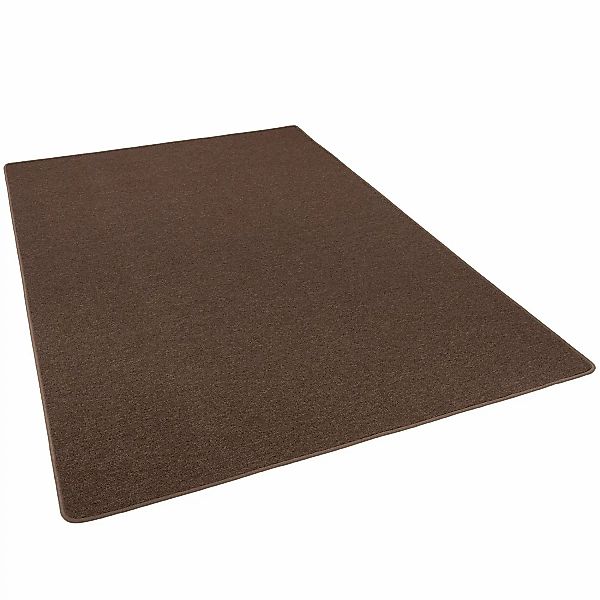 Snapstyle Feinschlingen Velour Teppich Strong Braun 200x200cm günstig online kaufen