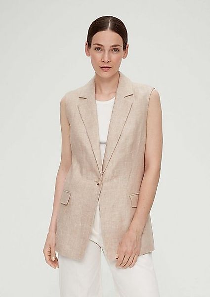 s.Oliver BLACK LABEL Strickweste Indoor-Weste aus Leinen günstig online kaufen
